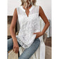 📢📢30% OFF⏰Women’s Chic Floral Lace Sleeveless Shirt👚👕