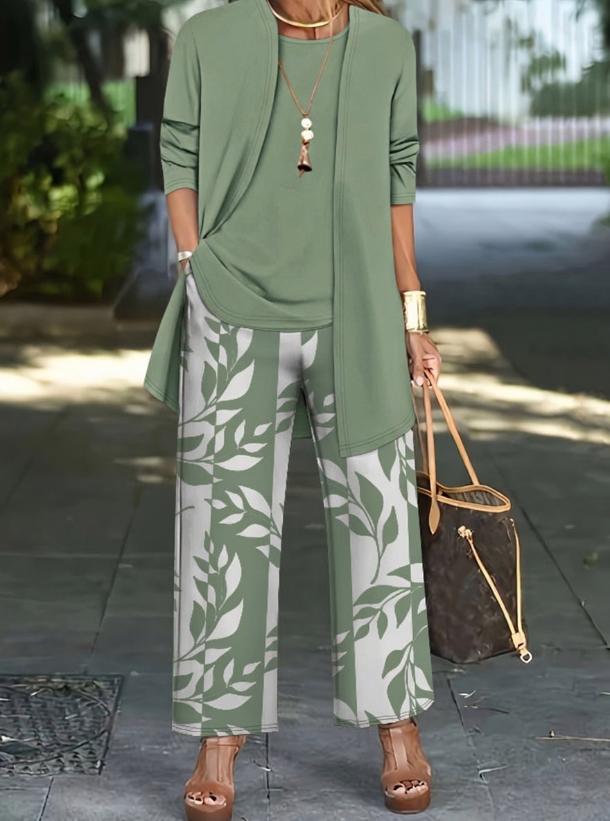 Women's Floral Print Long Sleeve & Pants Set😍 Effortless Elegance In One Outfit ✨