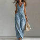 🎁2026 New Arrivals 50% OFF💥Women's Denim Jumpsuit – Sleeveless, V-Neck, Wide-Leg 💫