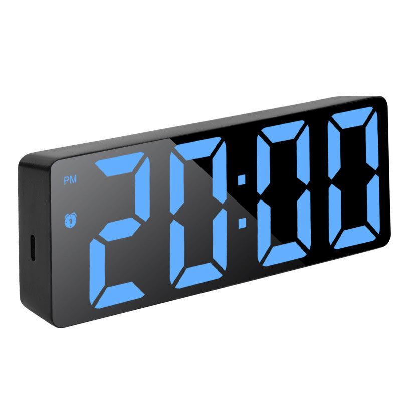 LED Digital Alarm Clock with Mirror Surface
