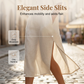 Women's Elegant Cotton Linen Short Sleeve Lapel Dress