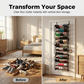 Exclusive 50% OFF | Over-the-Door Shoe Rack | Space-Saving Hanging Shoe Organizer with Angled Shelves | Tool-Free Assembly for Entryway, Closet & Dorm