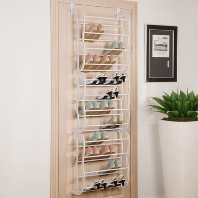Exclusive 50% OFF | Over-the-Door Shoe Rack | Space-Saving Hanging Shoe Organizer with Angled Shelves | Tool-Free Assembly for Entryway, Closet & Dorm