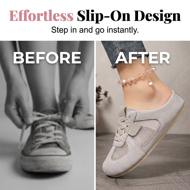 💃2026 Hot Sale 50% OFF💎Women's Breathable Mesh Panel Mule Sneakers