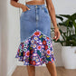 Women's High Waist Denim Mermaid Skirt