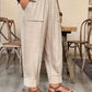 👖 LIMITED-TIME 50% OFF! ✨ Women's Cuffed Ankle Pants – Elastic Waist, Relaxed Fit, Patch Pockets 🌿