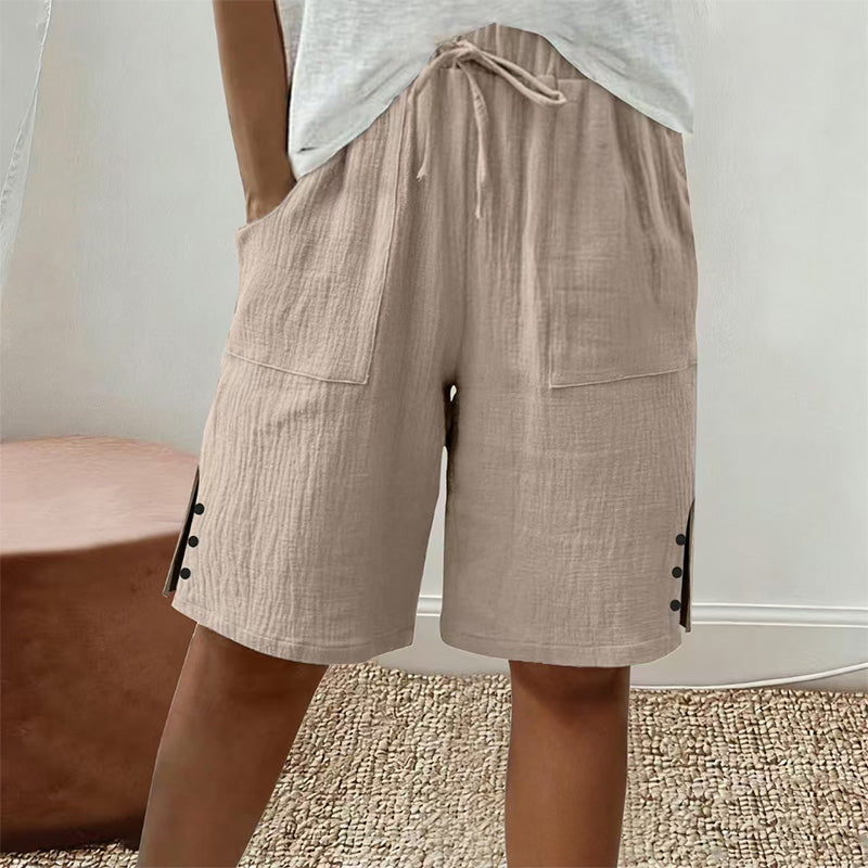 ⏰🔥LIMITED TIME 50% OFF!🔥Women's Summer Shorts with Side Button Detail