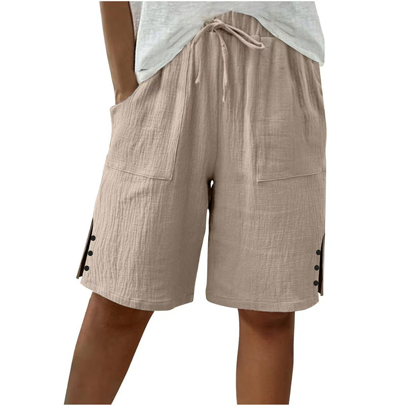 ⏰🔥LIMITED TIME 50% OFF!🔥Women's Summer Shorts with Side Button Detail
