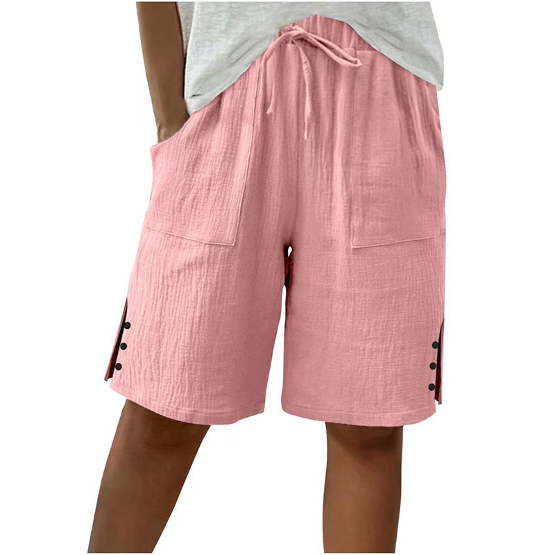 ⏰🔥LIMITED TIME 50% OFF!🔥Women's Summer Shorts with Side Button Detail