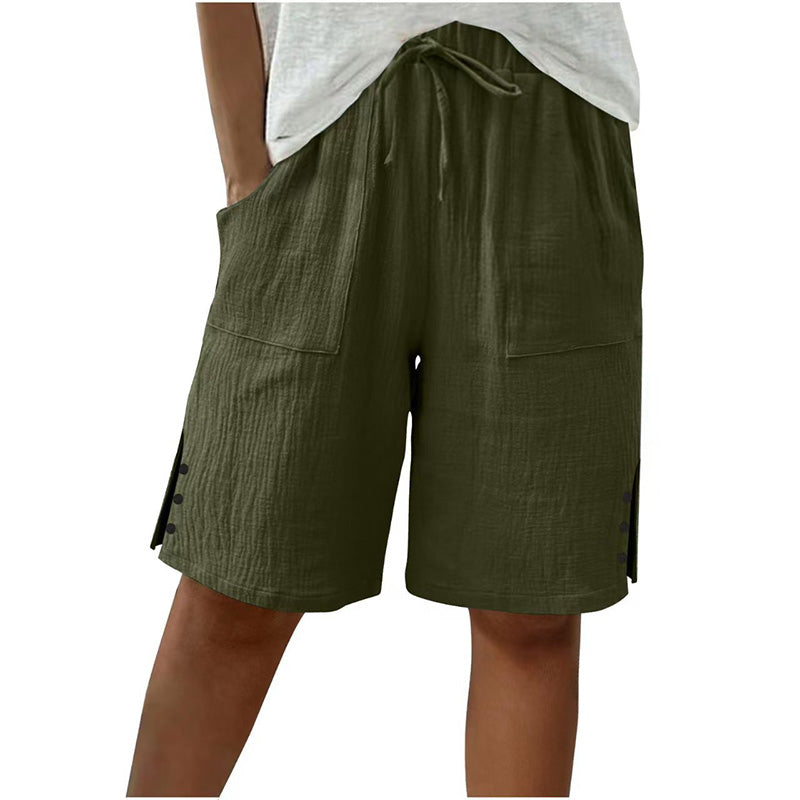 ⏰🔥LIMITED TIME 50% OFF!🔥Women's Summer Shorts with Side Button Detail
