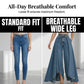 Women's High-Waist Wide-Leg Jeans with High-Low Hem