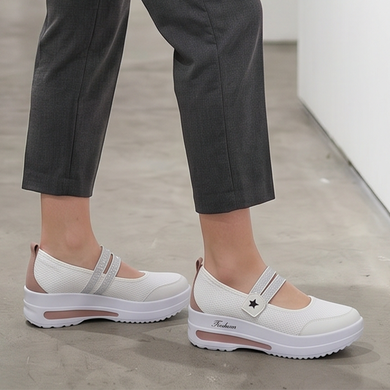 🌸Summer Hot Sale 50% OFF💖Women's Breathable Mesh Slip-On Platform Sneakers