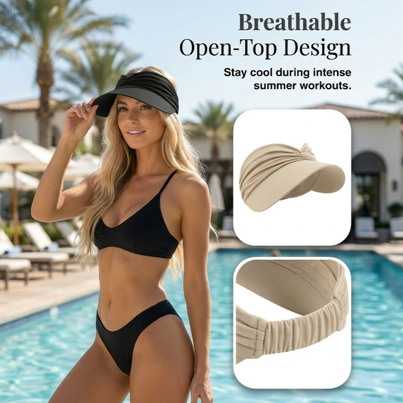 Summer Solid Color Sun Hat – Soft, Wide Brim & Elastic Fit