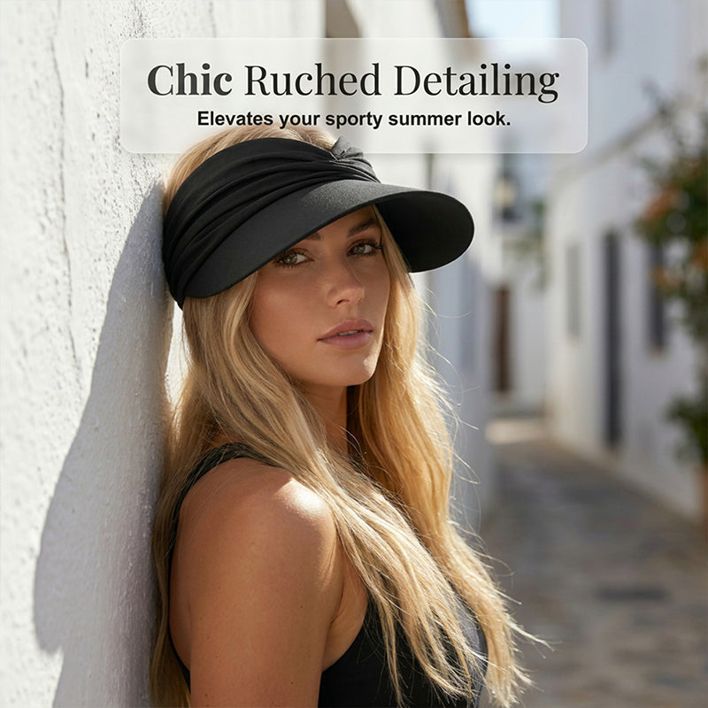 Summer Solid Color Sun Hat – Soft, Wide Brim & Elastic Fit
