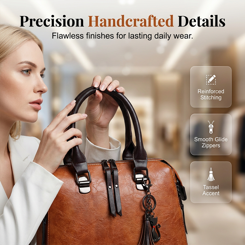 Women's PU Leather 4-Piece Handbag Set