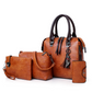 Women's PU Leather 4-Piece Handbag Set