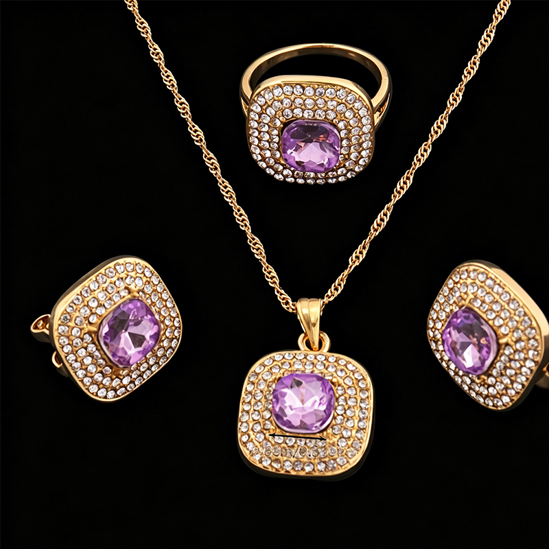 💎Sparkle Every Day: Elegant Crystal Rhinestone Jewelry Set✨