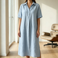 Women's Casual Linen Blend Shirt Dress