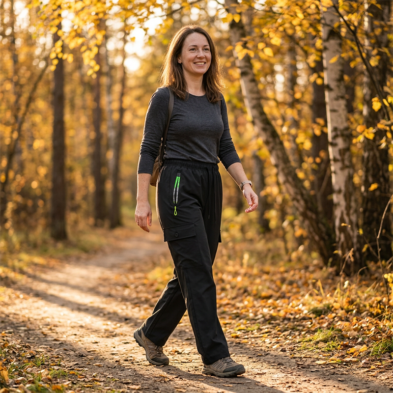 👖⏳LAST DAY SALE ONLY ￡15.99!!💥 Women's Multi-Cargo Pants with Pockets – Loose Fit, Drawstring Waist, Breathable ✨