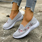Women's Floral Embroidered Mesh Slip-On Shoes