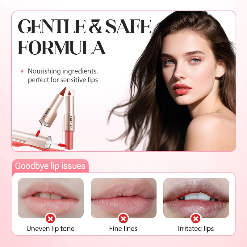 🔥 Limited-Time Sale – Up to 50% OFF💄✨ 2-in-1 Matte Lipstick & Shine Lip Gloss💋
