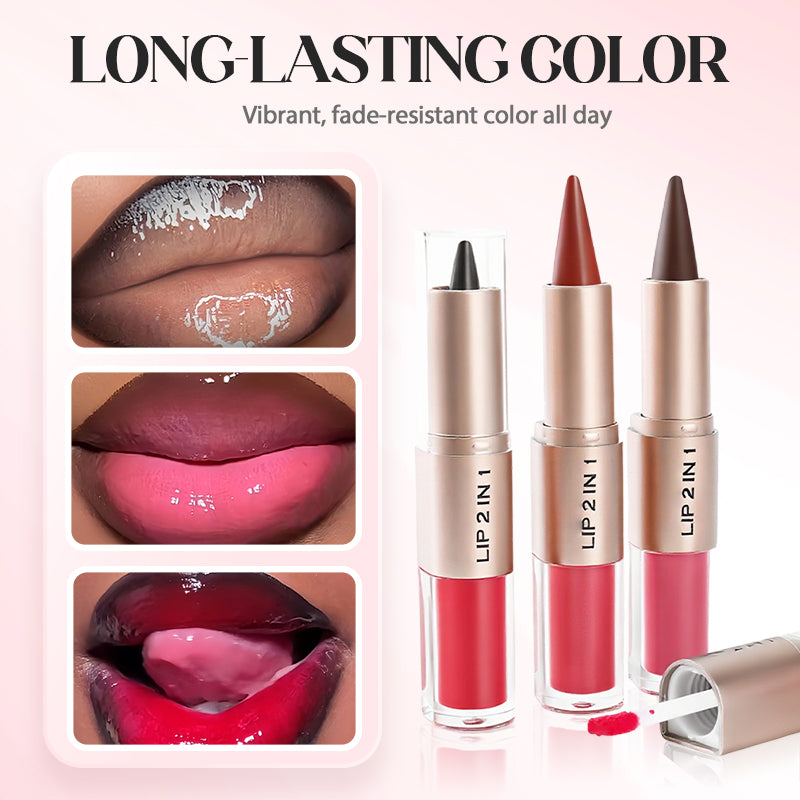 🔥 Limited-Time Sale – Up to 50% OFF💄✨ 2-in-1 Matte Lipstick & Shine Lip Gloss💋