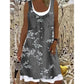 👗☀️Women's Faux Two-Piece Denim Print Dress - Throw It On And Look Instantly Put Together✨