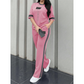 🔥Women's Casual Two-Piece Lounge Set with Stripe Detail