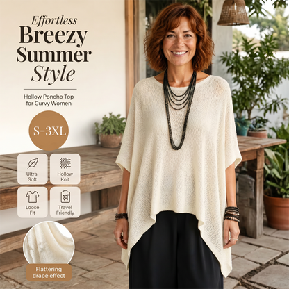 ⌛Limited-Time Offer-Women’s Hollow-Out Batwing Sleeve Knit Top