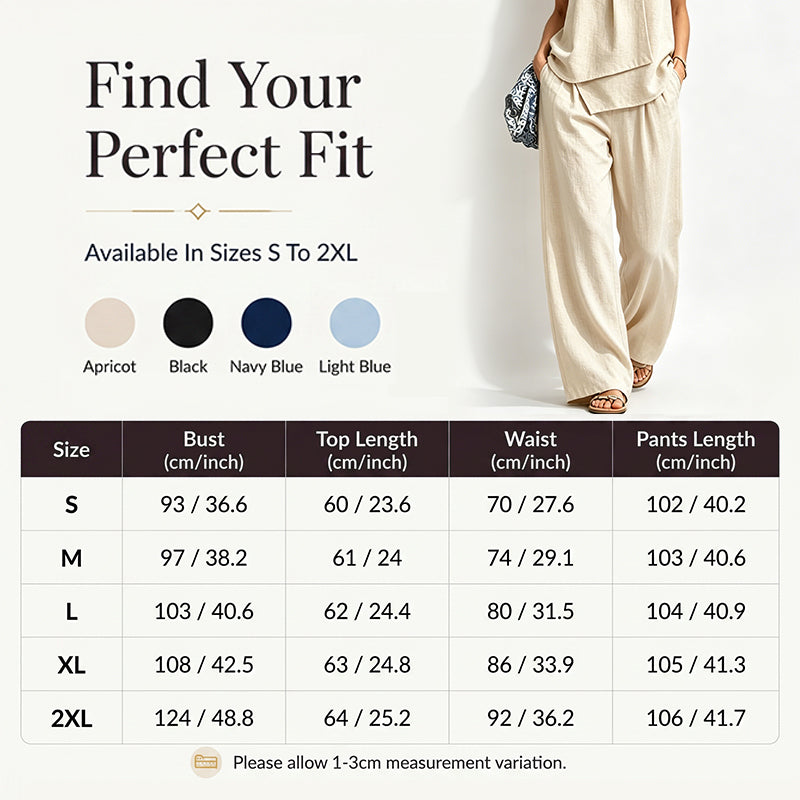 👗✨Women's Asymmetric Top & Wide-Leg Pants Set – Effortless Chic Wide-Leg Style🔥
