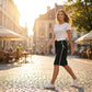 High-Waisted Color-Block Casual Shorts