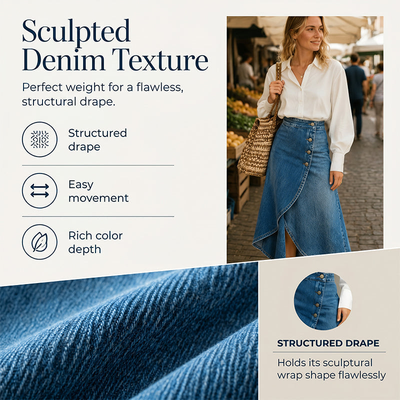 ⌛Limited-time offer-Women's High-Waist Irregular Denim Skirt