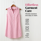 Women Sleeveless Striped Shirt Dress V Neck