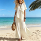 👚👖Women's Asymmetric Top & Slit Wide-Leg Pants Set– Elegant Statement Co-ord ✨