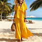 👚👖Women's Asymmetric Top & Slit Wide-Leg Pants Set– Elegant Statement Co-ord ✨