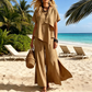 👚👖Women's Asymmetric Top & Slit Wide-Leg Pants Set– Elegant Statement Co-ord ✨