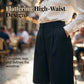Exclusive 50% OFF | Women's High-Waist Tailored Bermuda Shorts | Pleated Front & Breathable Summer Fit | Chic Office to Weekend Loose Trousers