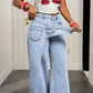 👖 51% OFF NOW! ✨ Women's Asymmetrical Waist Wide Leg Jeans – Unique waist design, relaxed fit & versatile – Perfect for chic everyday style & casual outings 🌿