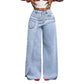 👖 51% OFF NOW! ✨ Women's Asymmetrical Waist Wide Leg Jeans – Unique waist design, relaxed fit & versatile – Perfect for chic everyday style & casual outings 🌿