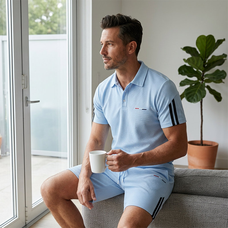 📢📢50% OFF !! ⏰Men's Casual Short-Sleeve Shorts Set
