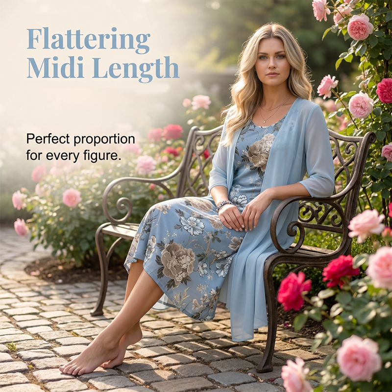 Women Floral Midi Dress
