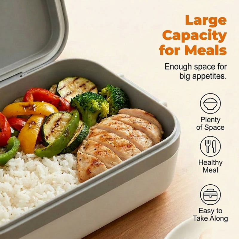 Portable Self-Heating Electric Lunch Box