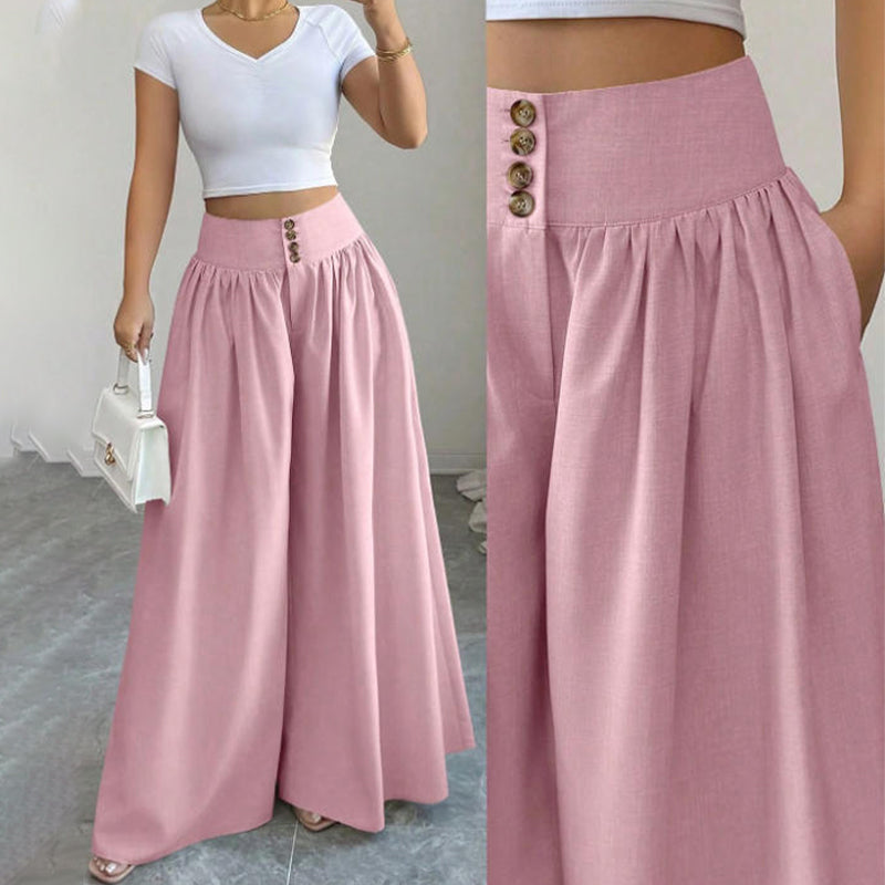 🌷Elegant Discount-🌼Women's High-Waist Pleated Wide-Leg Pants🌸