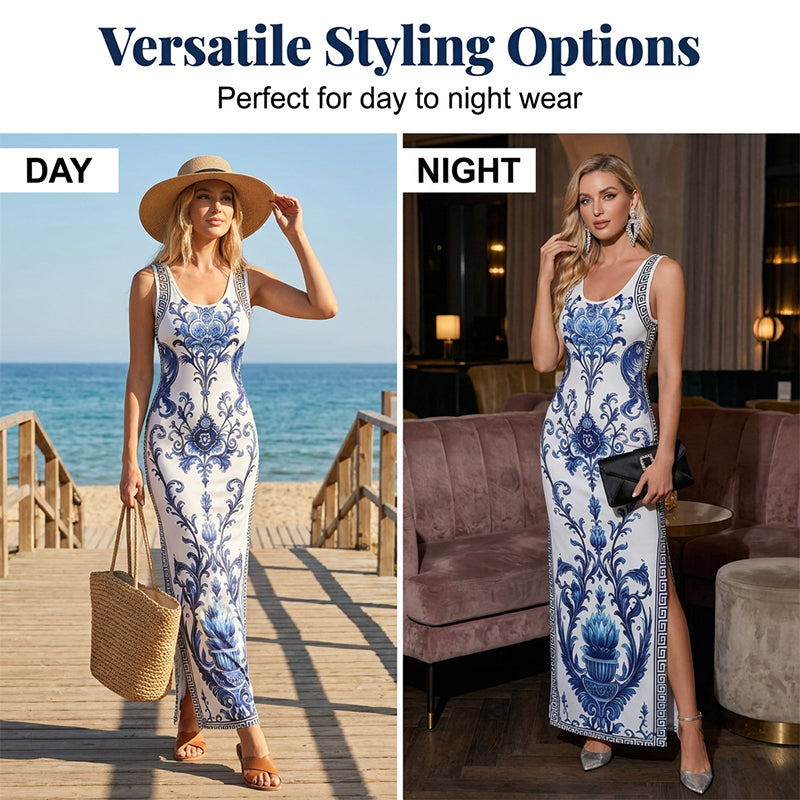 🎁2026 New Arrivals 60% OFF💥Women's Classic Floral Print Maxi Dress