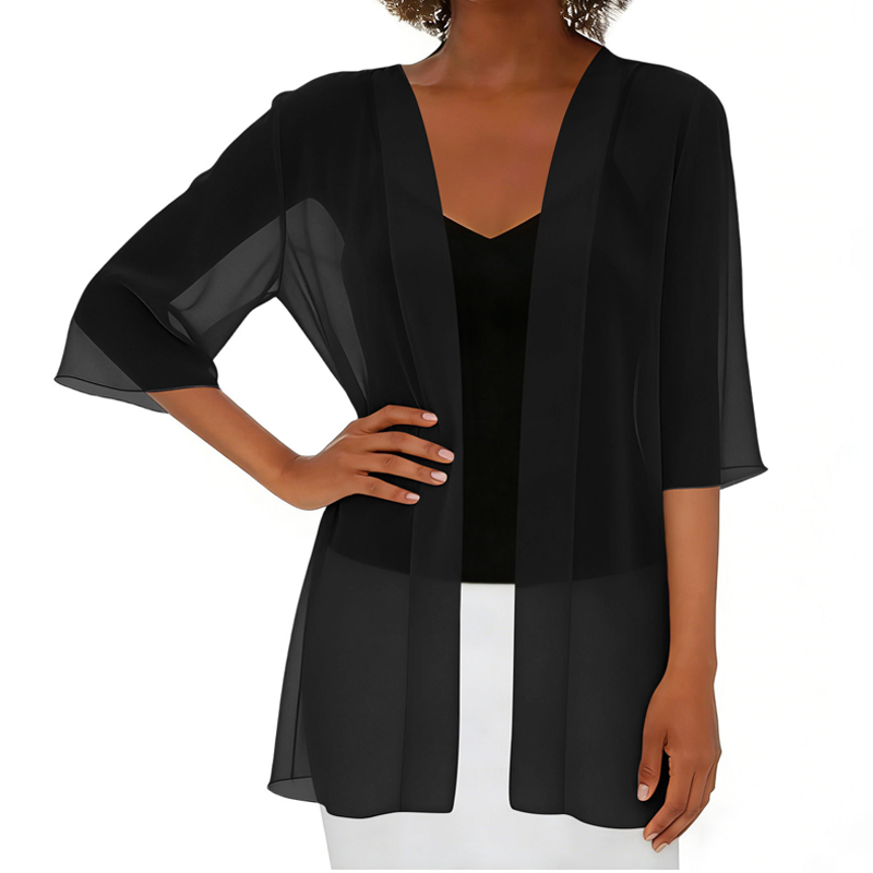 🏆LAST DAY SALE: ONLY ￡9.99!!🎁✨Women's Chiffon Open Front Cardigan Loose