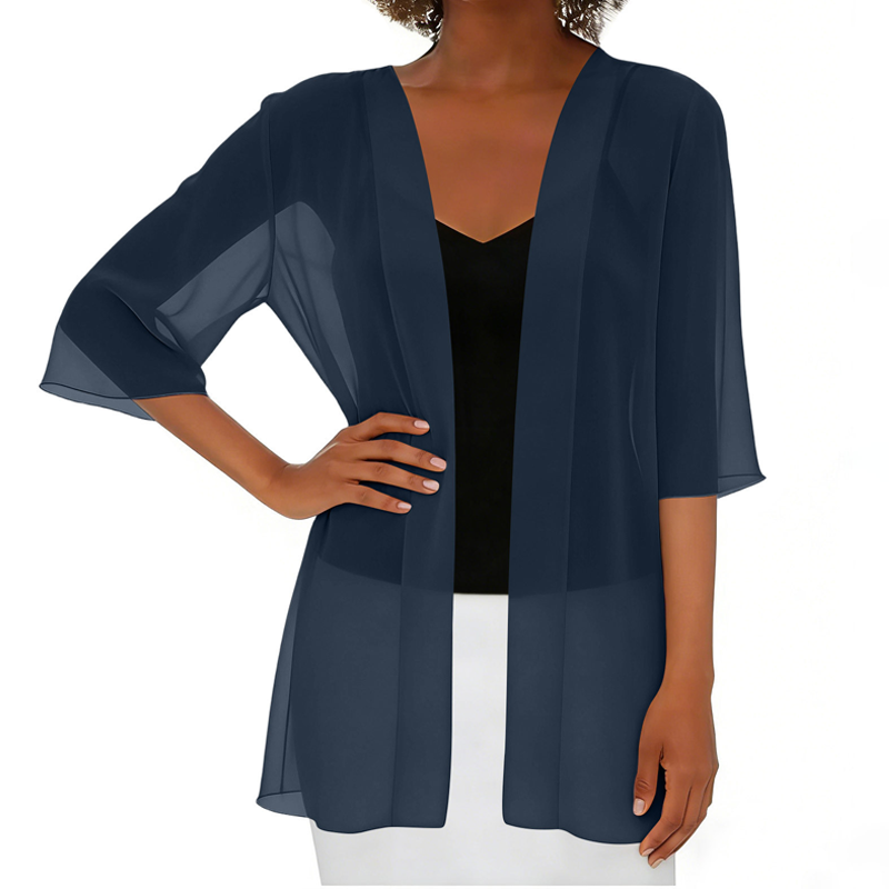 🏆LAST DAY SALE: ONLY ￡9.99!!🎁✨Women's Chiffon Open Front Cardigan Loose