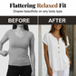 Women's V-Neck Button Casual T-Shirt