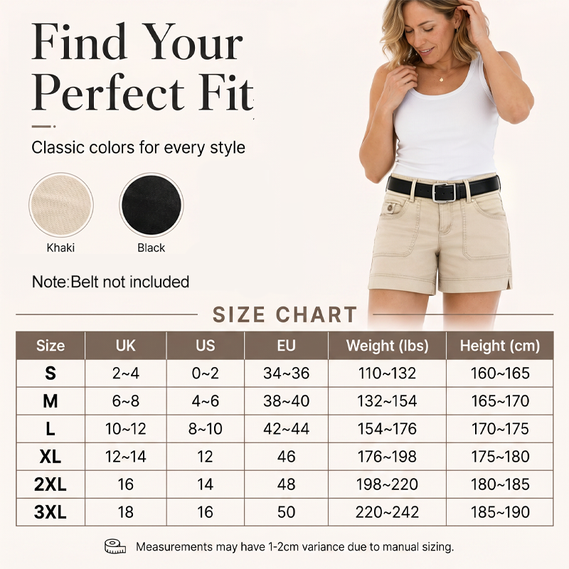 🎉 LIMITED TIME 50% OFF! 🩳 Women's Casual Stretch Shorts with Utility Pockets – Comfort Fit & Practical Storage 🌿