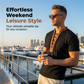 Men’s Waffle Knit T-Shirt Contrast Lace Up Casual Short Sleeve Tops