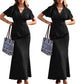 🌸 50% OFF NOW! 🌸Women's V-Neck Polka Dot Maxi Dress